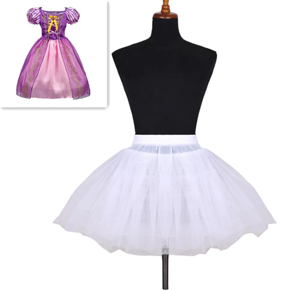 Lolita Ballet Flower Girls Petticoat Underskirt Cosplay Party Short Dress Jupon Enfant Tutu Skirt Enaguas Sottogonna Mini