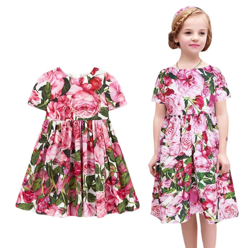 2025 European Style Kids Princess Dresses Teenage Girls Clothing Robe Enfant Fille Child Summer Vestido Party Girls Dresses