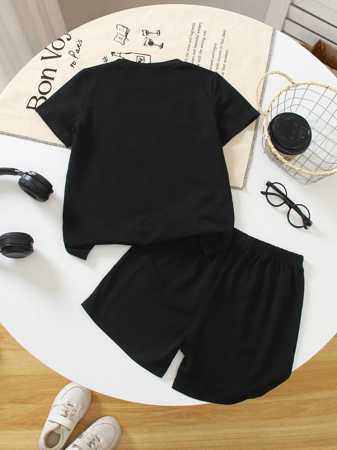 Children's Summer Set,Short-Sleeved Shorts.Colorful 67 Print 2-Piece Set, Perfect Casual Daily Outdoor Activities,Birthday Gift