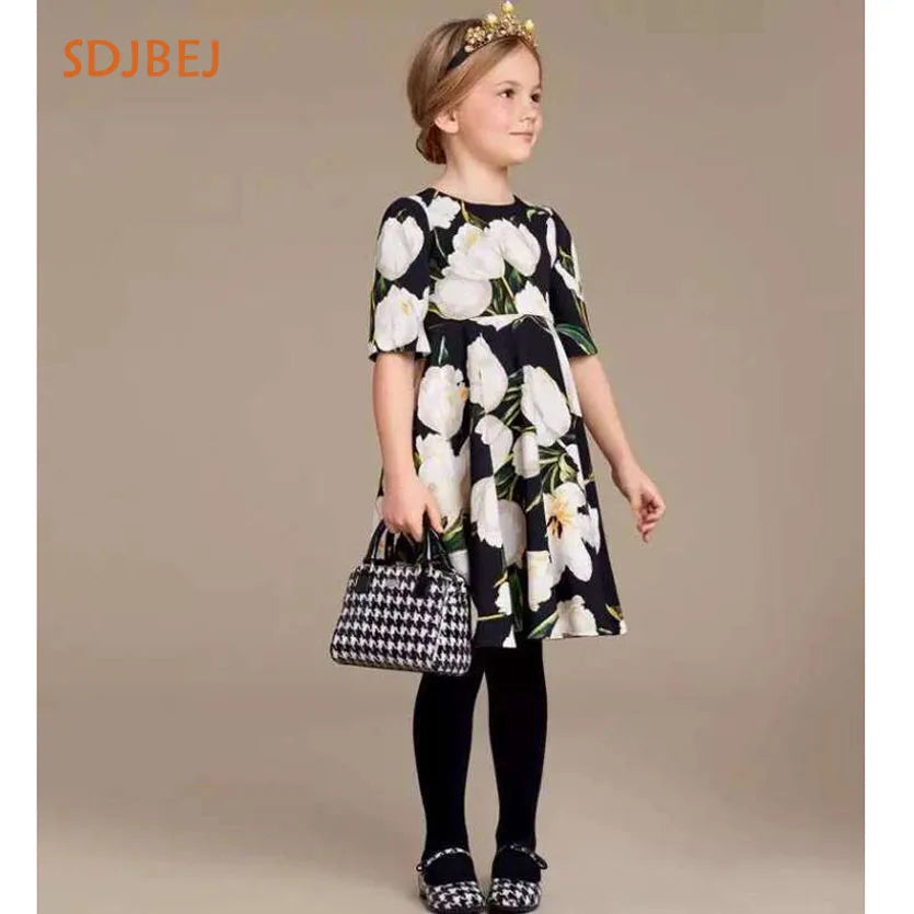 2025 European Style Kids Princess Dresses Teenage Girls Clothing Robe Enfant Fille Child Summer Vestido Party Girls Dresses