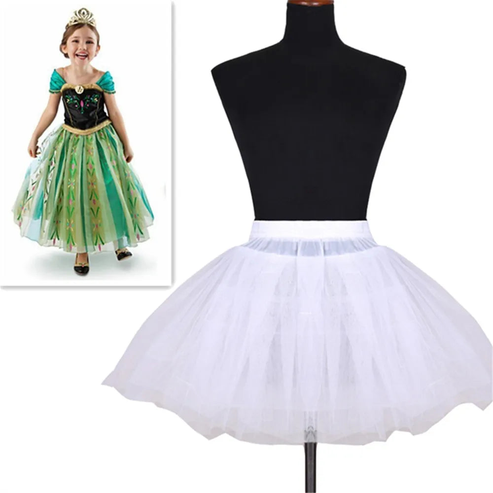 Lolita Ballet Flower Girls Petticoat Underskirt Cosplay Party Short Dress Jupon Enfant Tutu Skirt Enaguas Sottogonna Mini
