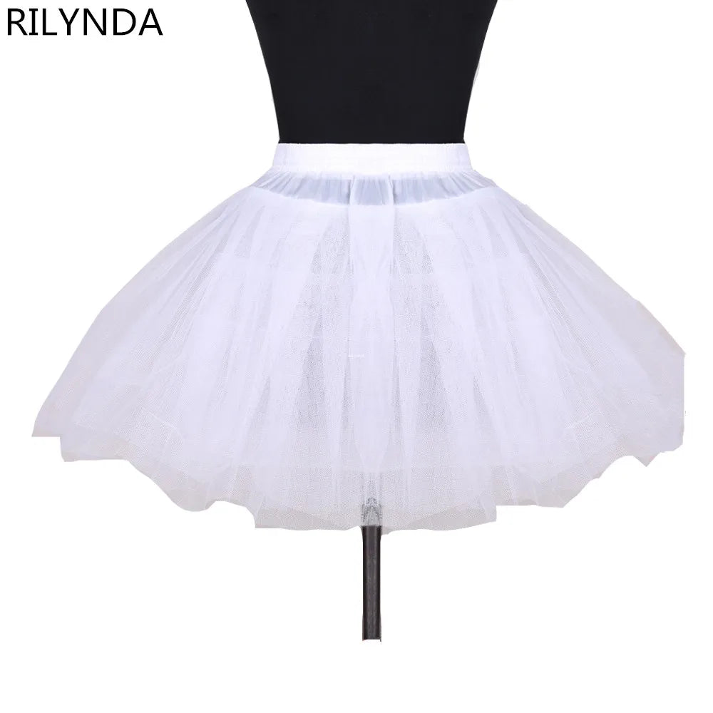 Lolita Ballet Flower Girls Petticoat Underskirt Cosplay Party Short Dress Jupon Enfant Tutu Skirt Enaguas Sottogonna Mini