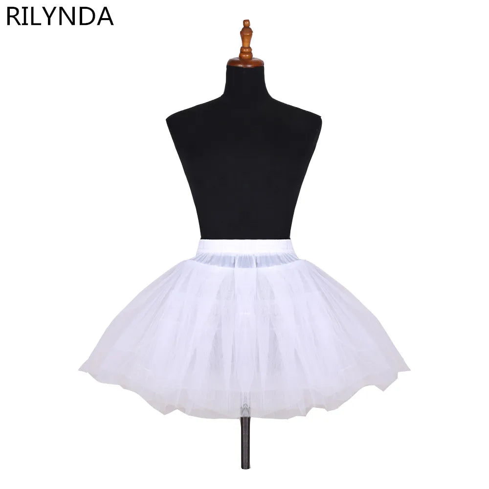 Lolita Ballet Flower Girls Petticoat Underskirt Cosplay Party Short Dress Jupon Enfant Tutu Skirt Enaguas Sottogonna Mini
