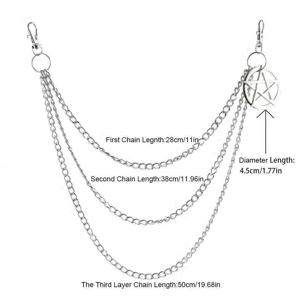 Men's Punk Pants Chain, Cool Jean Trouser Biker Chains, Harajuku Goth Jewelry Rock Accessories